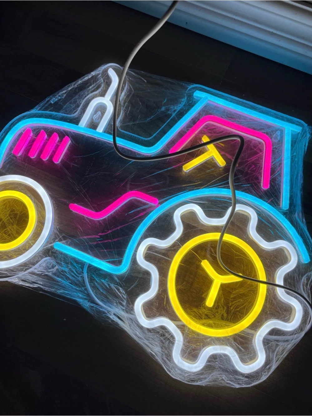 Neon Toy Truck Wall Light - Multicolor Kids Decor